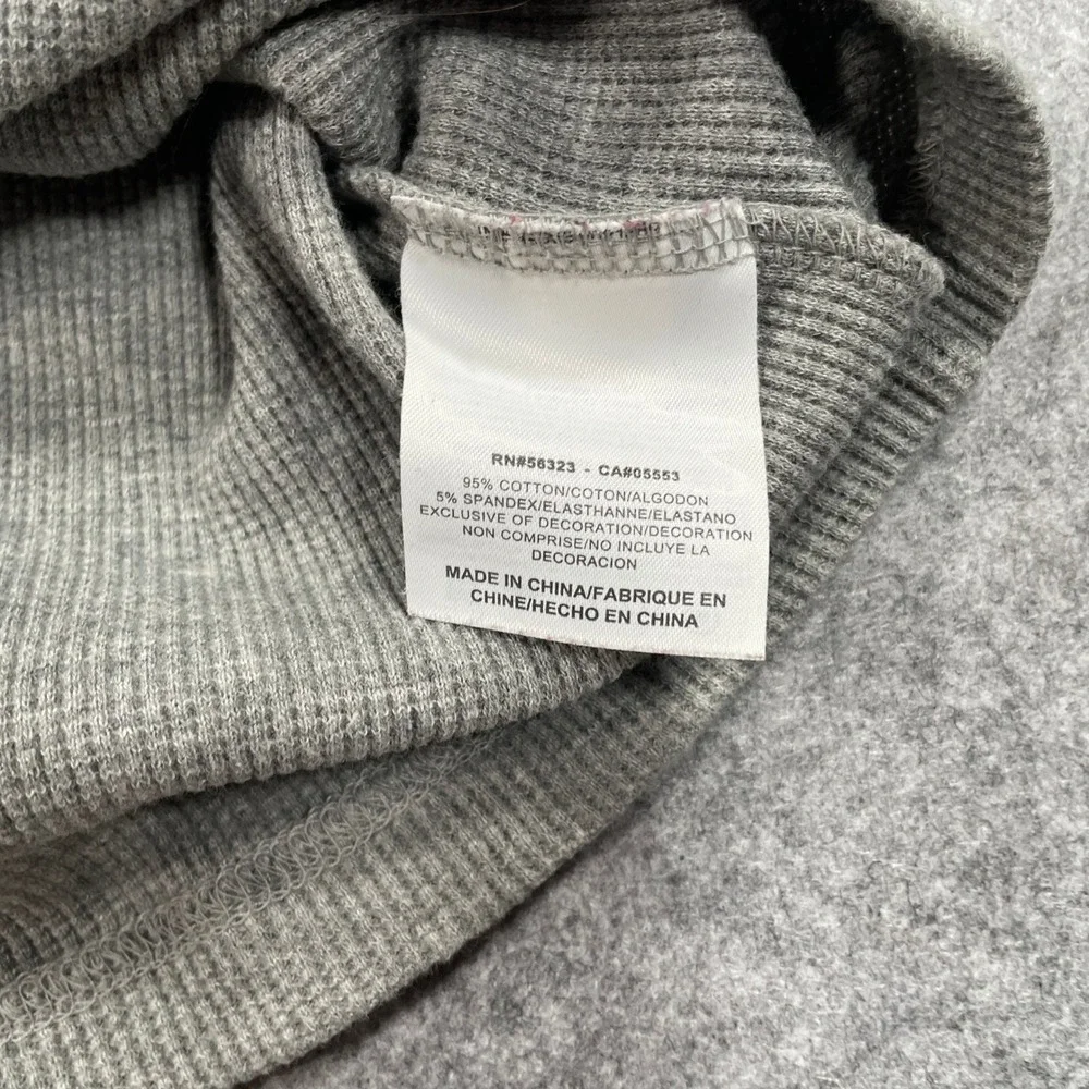 Jordan Mens Shirt XL Gray Long Sleeve Athletic Streetwear Knit Waffle Air